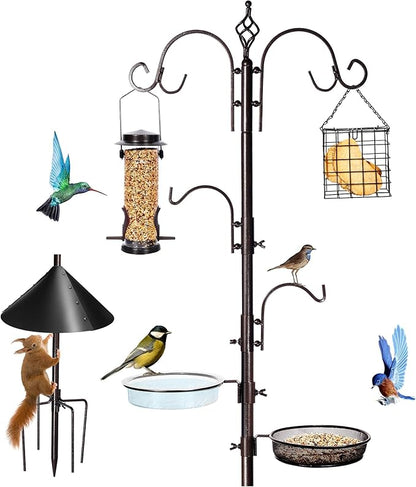 Bird Feeding Station Kit, 87 Inches Bird Feeder Pole, Premium Feeder Hanging Kit by YINGYM