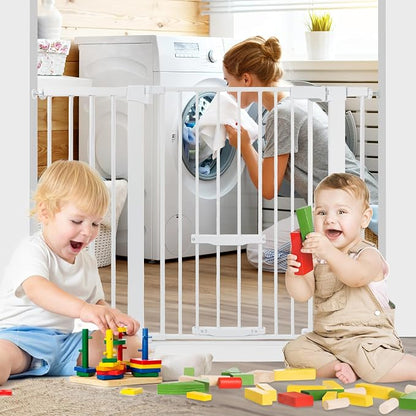 37 Inch Tall Baby Gate with Small Cat Door, Adjustable 29.55" and 46.06" - Image 7
