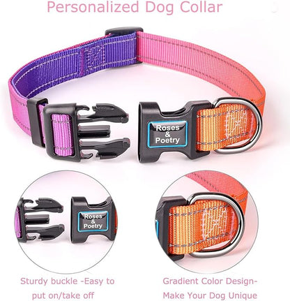 Roses&Poetry Reflective Dog Collar - Image 2