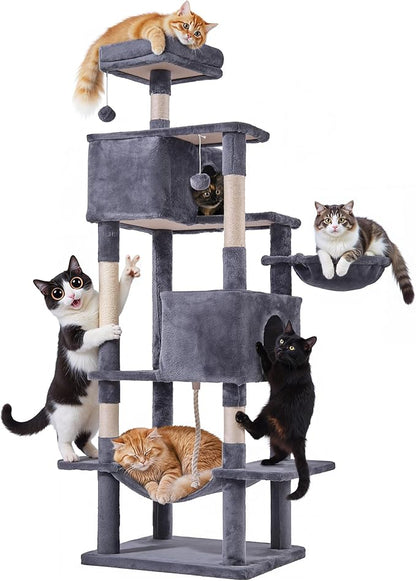 Cat Tree for Indoor Cats, 66 Inches Cat Tower by SimpleDeluxe