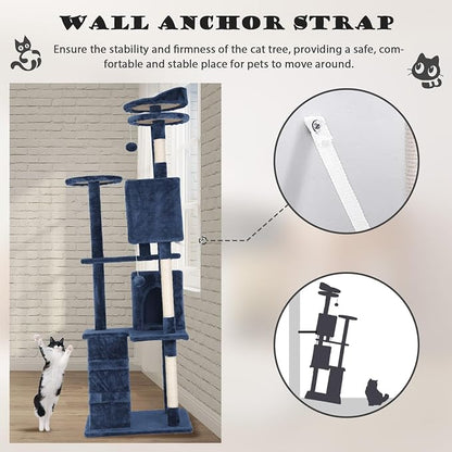 Heavy Duty Cat Tree Tower, Cat Condo, Hanging Ball - Image 2