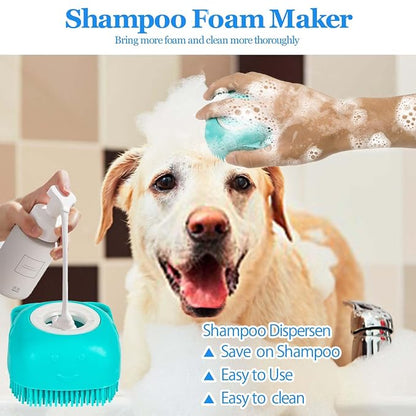 Dog Grooming Brush, Lilpep Pet Shampoo Bath Brush Soothing Massage Rubber Comb - Image 2