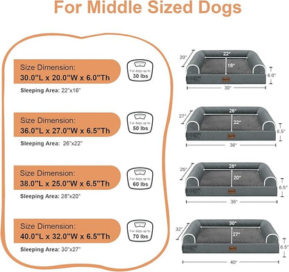 Large Dog Bed Orthopedic Washable: Beds Bolster XL Bed Large Big Dogs Egg Crate - Image 6