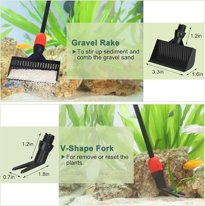 hygger Easy Clean Fish Tank Cleaner, 6 in 1 Aquarium Cleaning Tools Kit - Image 5