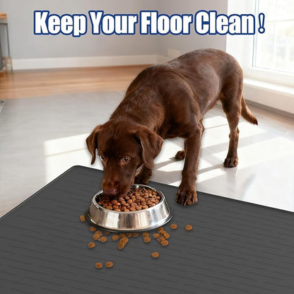 31.8"x23.8" Extra Large Pet Food Mat, Silicone Dog Mats - Image 5