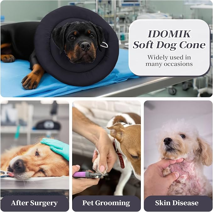IDOMIK Dog Recovery Collar, Waterproof Soft Dog Cone After Surgery, Comfy - Image 7