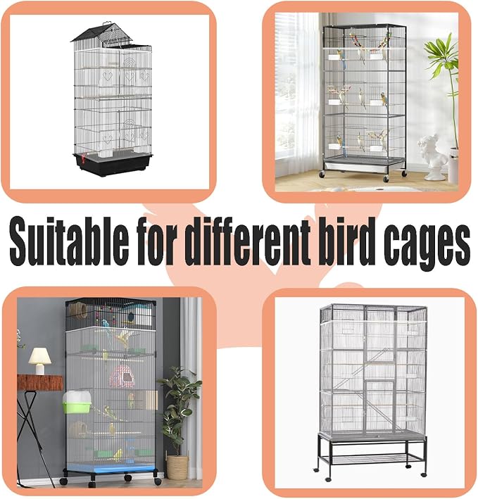 Bird Cage Seed Catcher, Large Birdcage Net Cover, Bird Cage Accessories - Image 6