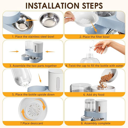 Automatic Gravity Cat Dog Feeder and Water Dispenser - Image 6