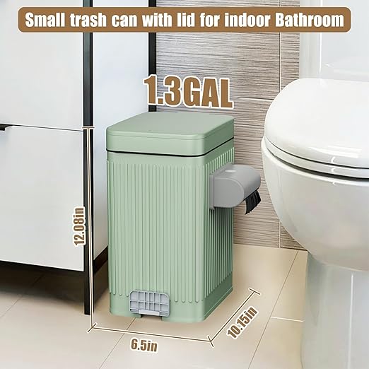 Dog Poop Trash Can for Outside & Indoor, 5L/1.3Gal Small Pet Waste Bin - Image 6