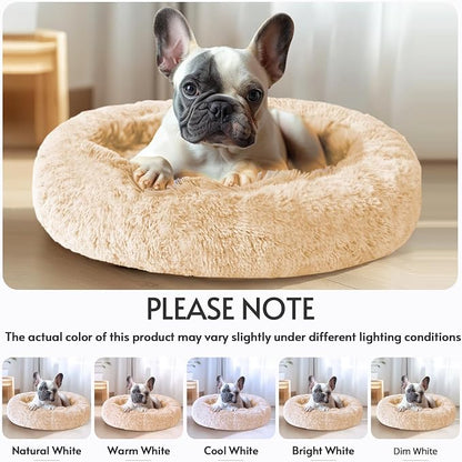 JOLLYVOGUE Calming Dog Bed Medium Size Dog, Anti-Anxiety Donut Medium Pet Bed - Image 7