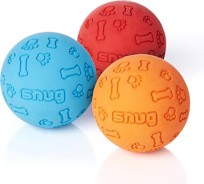 Snug Rubber Dog Balls for Small and Medium Dogs by Snug