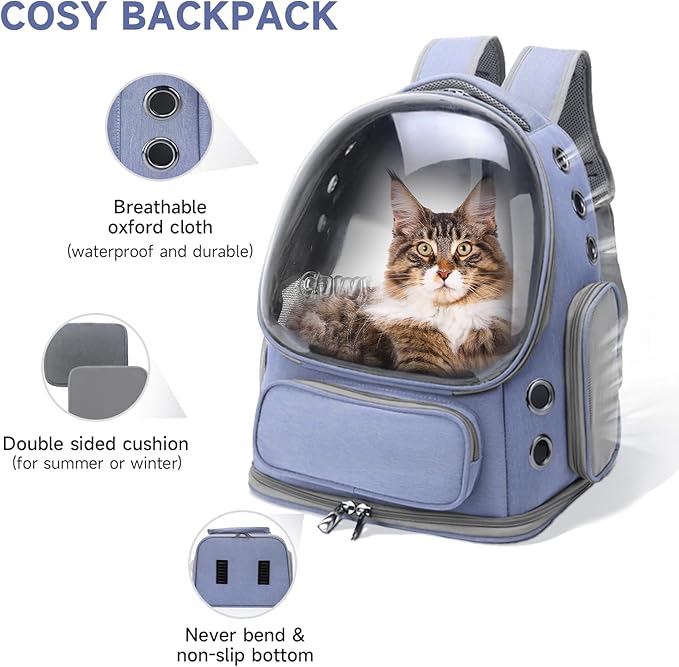 Cat Backpack Carrier, Breathable Cat Carrier Large Space Bubble Pet Backpack - Image 6