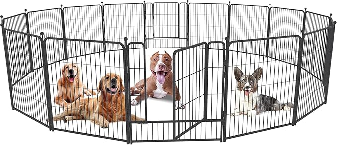 Dog Playpen, 32/40/45 Inch Height in Heavy Duty, Folding Indoor Outdoor by BestForYourPets