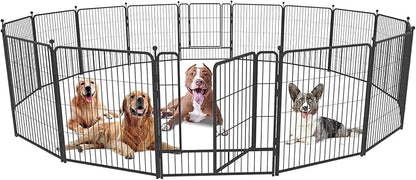 Dog Playpen, 32/40/45 Inch Height in Heavy Duty, Folding Indoor Outdoor by BestForYourPets