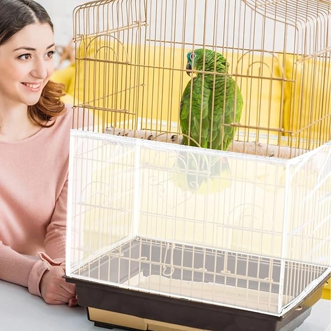 Daoeny Large Bird Cage Cover, Bird Cage Seed Catcher, Adjustable Soft Airy - Image 5