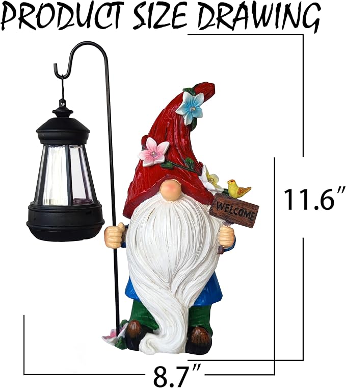 Solar Garden Gnomes Statue - Image 5