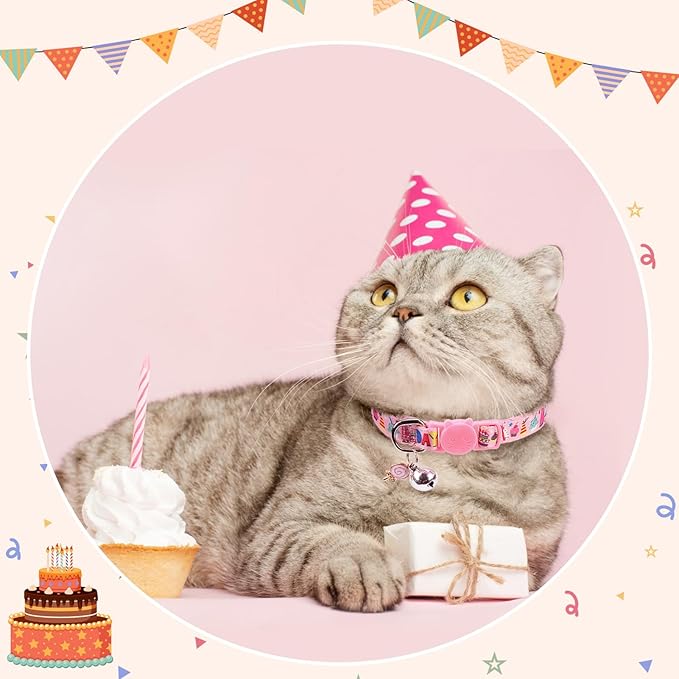 SCENEREAL Birthday Cat Collars Breakaway - Image 7