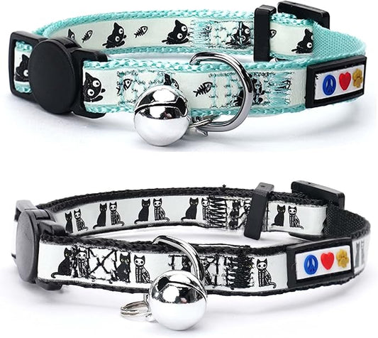Pawtitas Glow in The Dark Cat Collar by Pawtitas