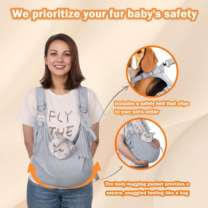 Dog Sling Carriers for Small Dogs, Carrier Sling for Cats and Pupp, Carrying - Image 2