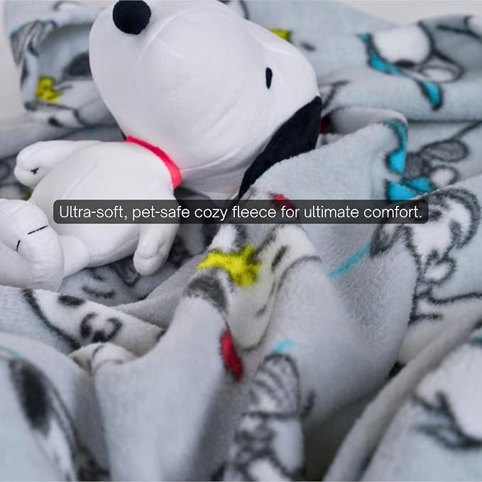 Peanuts Snoopy Pet Throw & Pet Pillow Set - 40in x 50in Super Soft Cozy Throw - Image 4