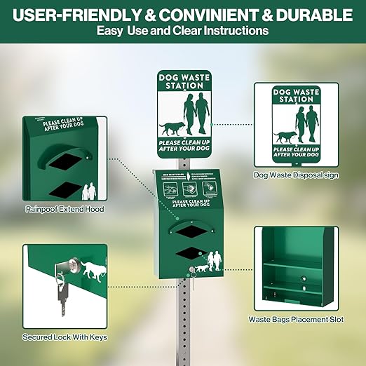 Aluminum Outdoor Dog Bag Dispenser - Image 3