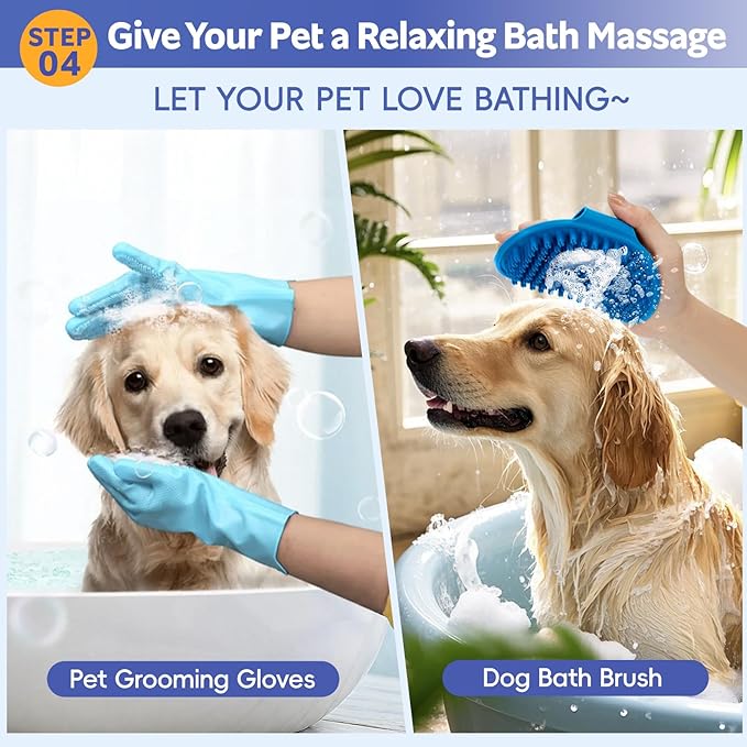 Bath Grooming Kit for Pets, Dog and Cat Grooming Supplies, Dematting Comb for - Image 6