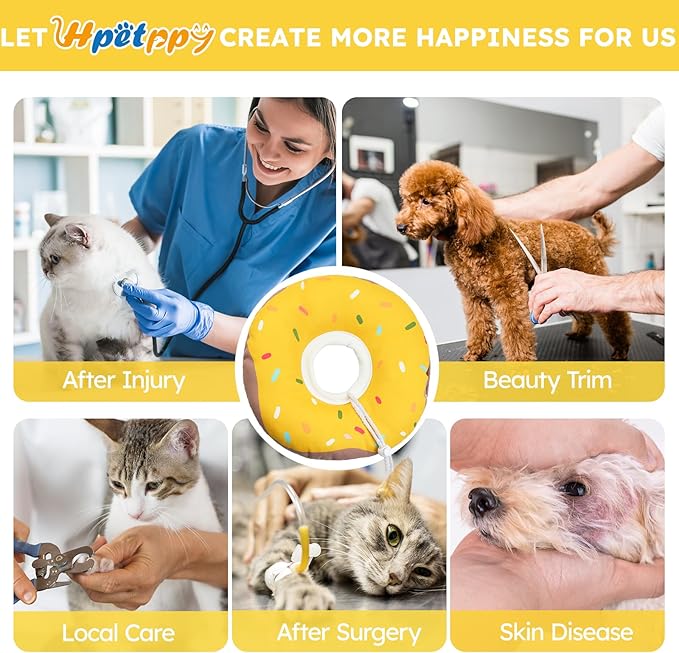 Cat Cone Collar Soft, Waterproof Cat Recovery Collars Spay Cones to Stop - Image 4