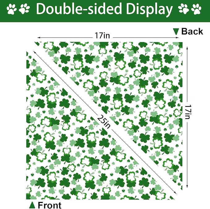 St. Patrick's Day Dog Bandana, 2 Pack Adjustable Holiday Party Pets Saint - Image 7