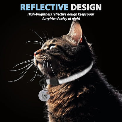 Cat Collar Breakaway with QR Code Name Tag, Reflective Kitten Collars with Bell - Image 6