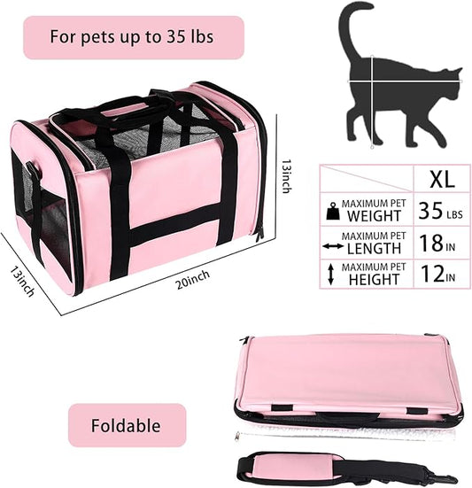 top tasta cat Carrier Large Dog Cat Carriers Puppies up to 30Lbs, Big Dog - Image 2