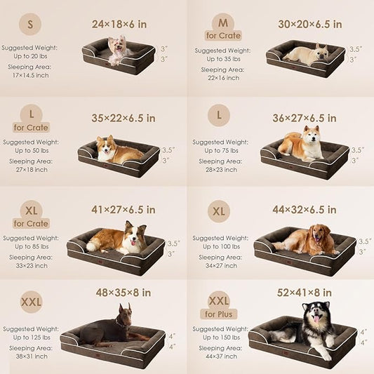 EHEYCIGA Orthopedic Dog Beds for Extra Large Dogs, Waterproof Memory Foam XXL - Image 2