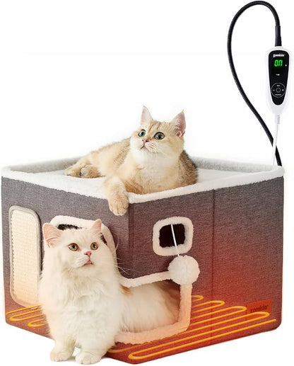 Heated Cat House for Indoor Cats by Zomisia