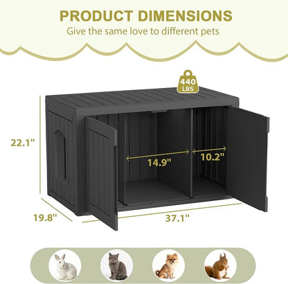 Cat Litter Box Enclosure, Hidden Enclosed Litter Box Furniture - Image 7