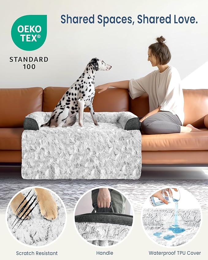 Calming Extra Large Dog Bed for Couch, 45 x 37 inch Removable Couch Cover for - Image 3
