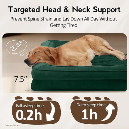 Large Orthopedic Dog Bed with Sides XXL Dog Beds with Removable Washable Cover - Image 3