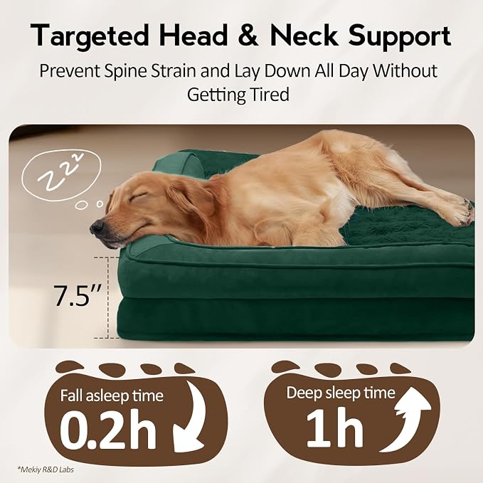 Large Orthopedic Dog Bed with Sides Big Dog Beds with Removable Washable Cover - Image 3