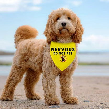 Nervous Do Not Pet Dog Bandana, Nervous Anxious Dog Bandana No Hand Sniffs Gift - Image 4