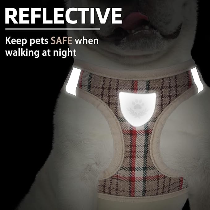PUPTECK Adjustable Dog Harness Collar and Leash Set Step in No Pull Pet Harness - Image 5