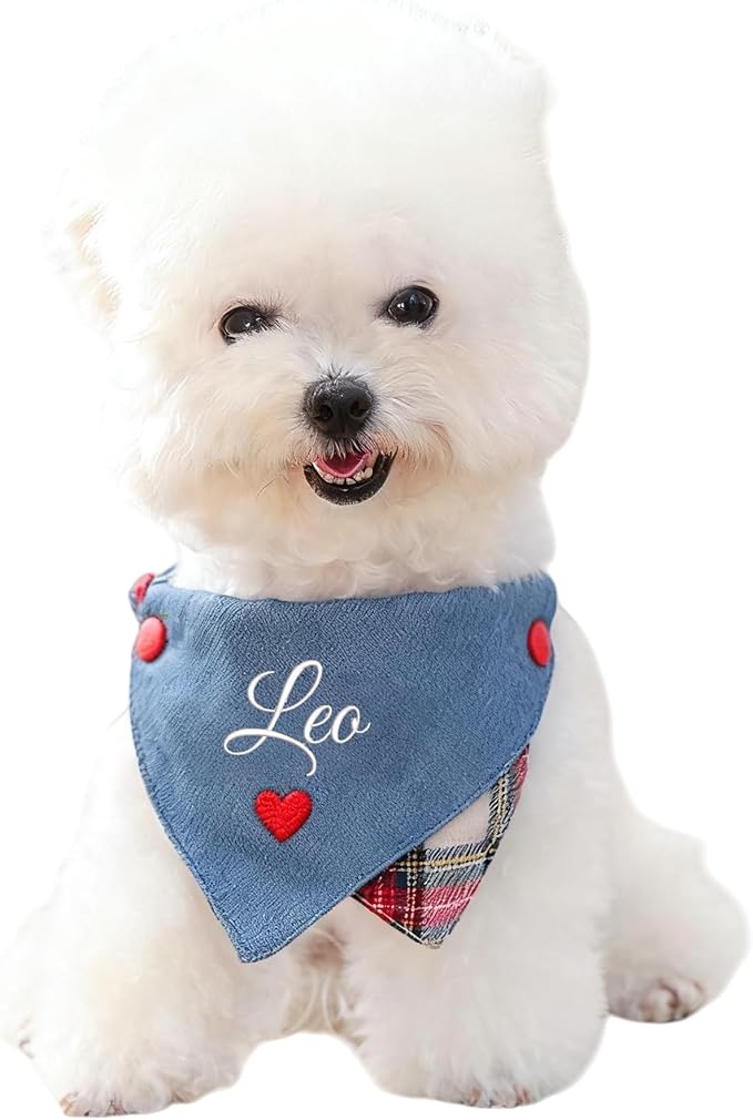 Custom Embroidered Dog Bandana Personalized by Unknown