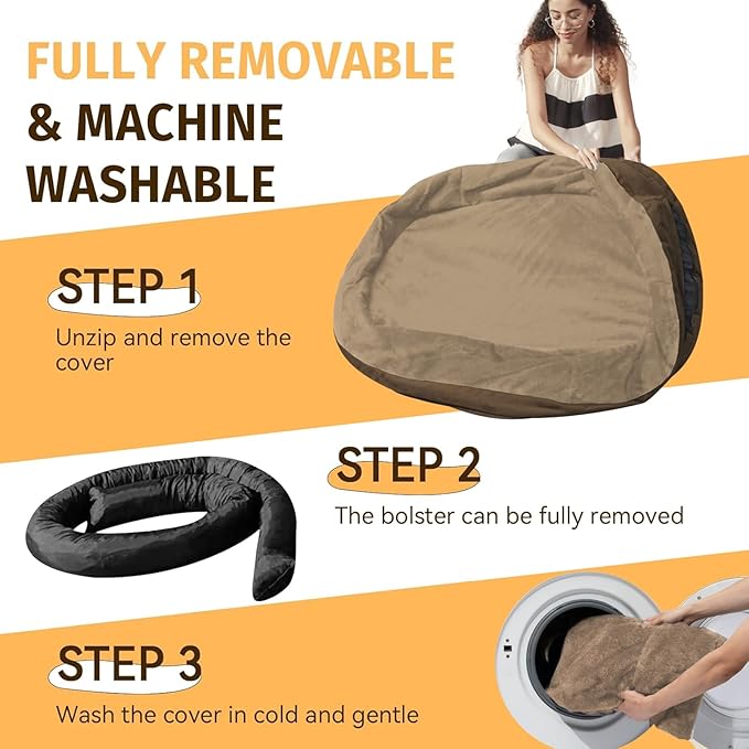 Orthopedic Waterproof Large Dog Bed: Memory Foam Washable Dog Bed - Image 5