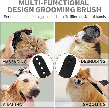 Comotech 6PCS Dog Bath Brush & Dog Toothbrush | Adjustable Handle Shampoo Brush - Image 5