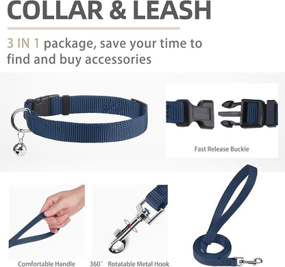 PUPTECK Adjustable Dog Harness Collar and Leash Set Step in No Pull Pet Harness - Image 4