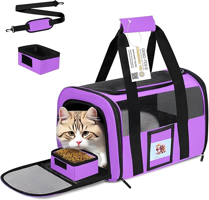 Cat Carrier Pet Carriers Airline Approved by SECLATO
