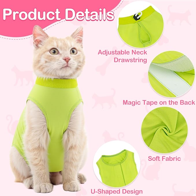 Coppthinktu Cat Recovery Suit for Abdominal Wounds or Skin Diseases, Cat Onesie - Image 3