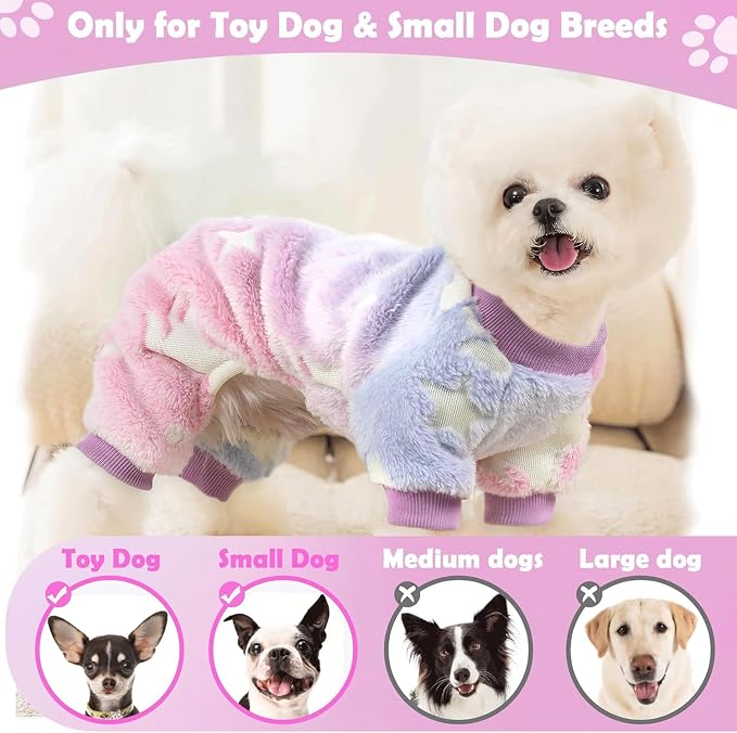 Small Dog Pajamas Pjs Sweater Cute Extra Small Dog Clothes, 4 Legs Puppy - Image 3