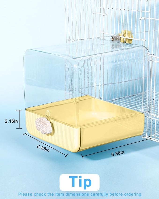 Hanging Bird Bath for Cage, 3 in 1 Multifunction Bird Bath/Bowl/House, Bird - Image 3