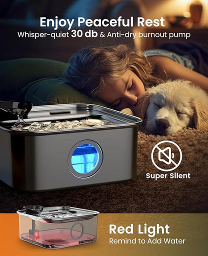 oneisall Dog Water Fountain for Large Dogs, 10L/2.6Gal Dog Fountain Water Bowl - Image 5