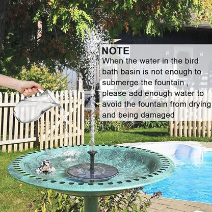 Solar Fountain for Bird Bath, Solar Powered Fountain Pump 1.5W Solar Water - Image 4