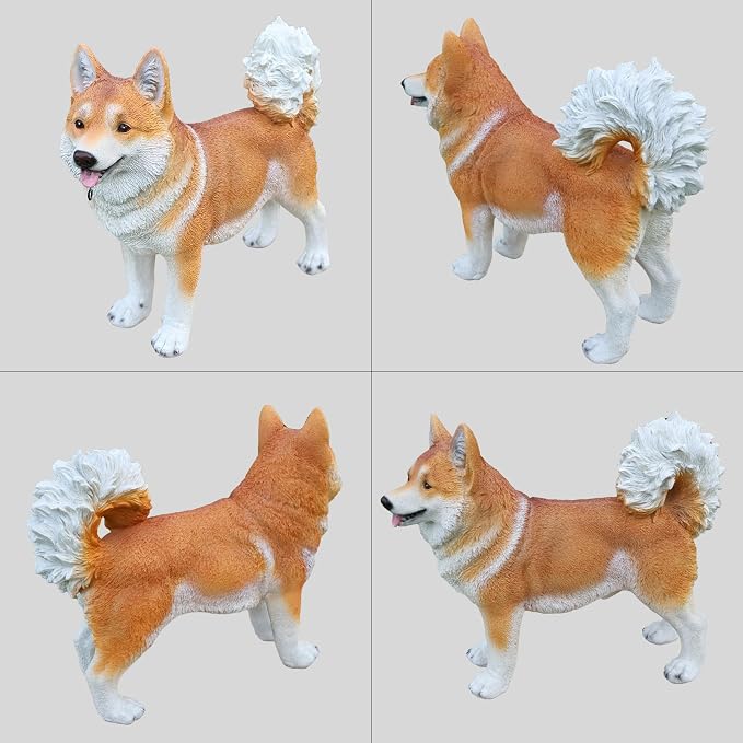 Akita Statue Outdoor Decorations – Dog Statues Outdoor Standing Yellow Akita - Image 3