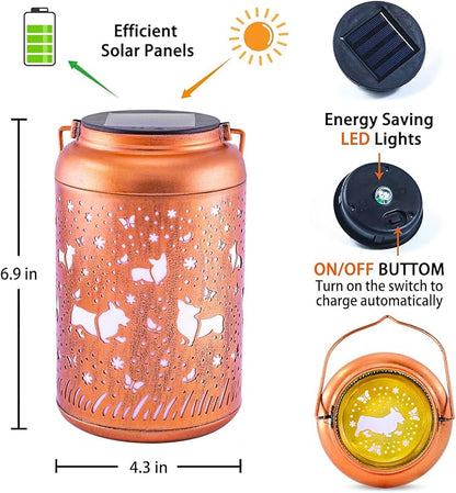 Corgi Dog Solar Lanterns Outdoor Hanging Waterproof Solar Lights Dog Gifts - Image 6